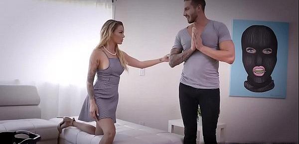  Hot and busty wife Isabelle Deltore gets an ultimate sex experience from her horny husband  Quinton James.